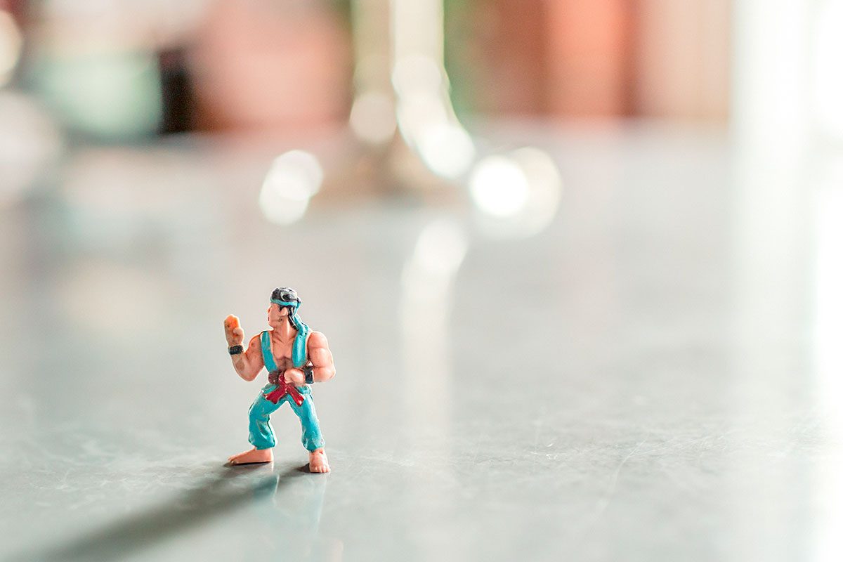 Action figure on table